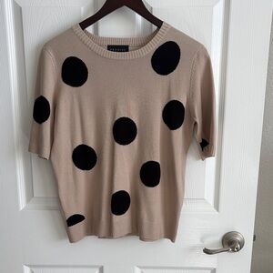 Beige Polka Dot Sweater